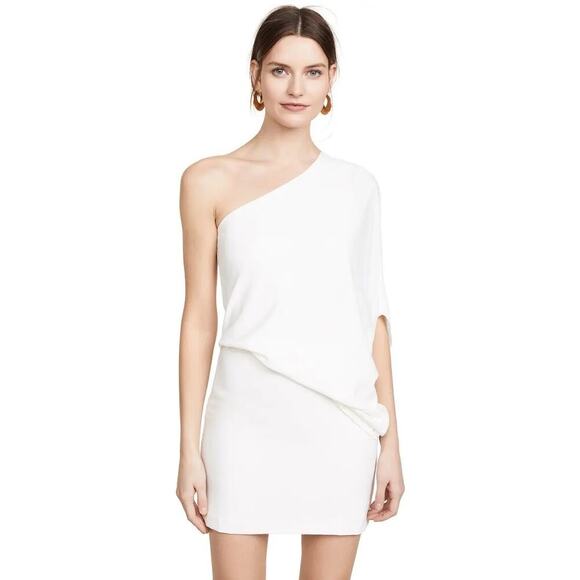 Halston One Shoulder Dress in Chalk Size 0 - Picture 1 of 4